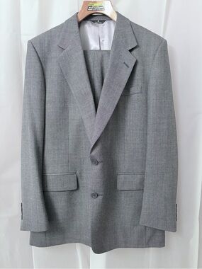 Saks Fifth Avenue Men's Birdseye Tweed Wool Suit 42R 36W